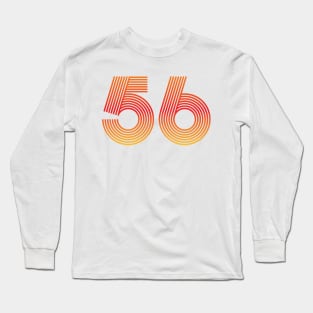 56 Retro Number Vintage Age Long Sleeve T-Shirt